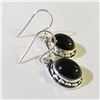 Image 2 : Silver Black Onyx Earrings (~Size 0) (~length 0 inches) (~weight 5.31g), Suggested Retail Value $140