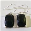 Image 1 : Silver Black Onyx Earrings (~Size 0) (~length 0 inches) (~weight 5.28g), Suggested Retail Value $140