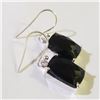 Image 2 : Silver Black Onyx Earrings (~Size 0) (~length 0 inches) (~weight 5.28g), Suggested Retail Value $140