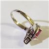 Image 3 : Silver Rhodium Plated Ruby(1.6ct) Ring (~Size 5.5)(Ring is resizable for $40) (~length 0 inches), Su