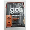 Image 1 : GO Solutions Skin & Coat Care Salmon Pate Wet Cat Food 6X182g