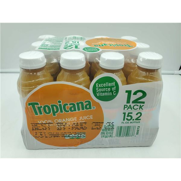 Tropicana 100% Orange Juice 12x15.2oz - Past Best Before Date - See photo