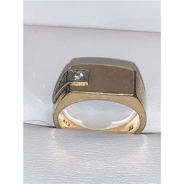 Gents 10K Gold & Diamond ring- theft recovery no appraisal 7.4grams