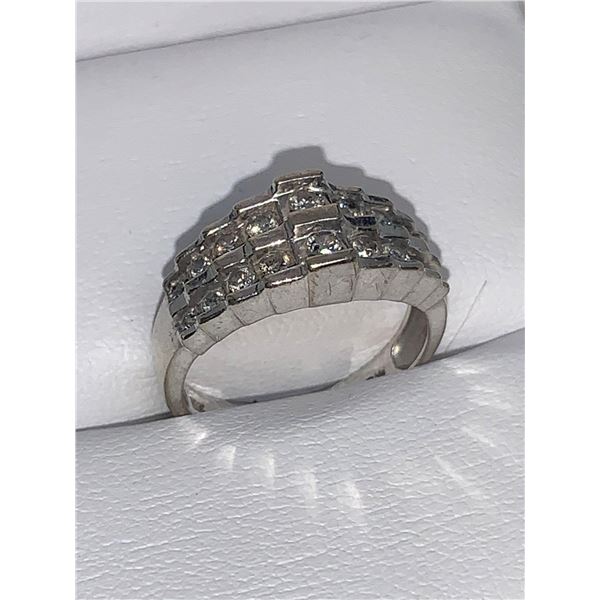 Ladies 10K Gold .74 Carat Multi stone Diamond Cluster Ring appraisal $5,800.00