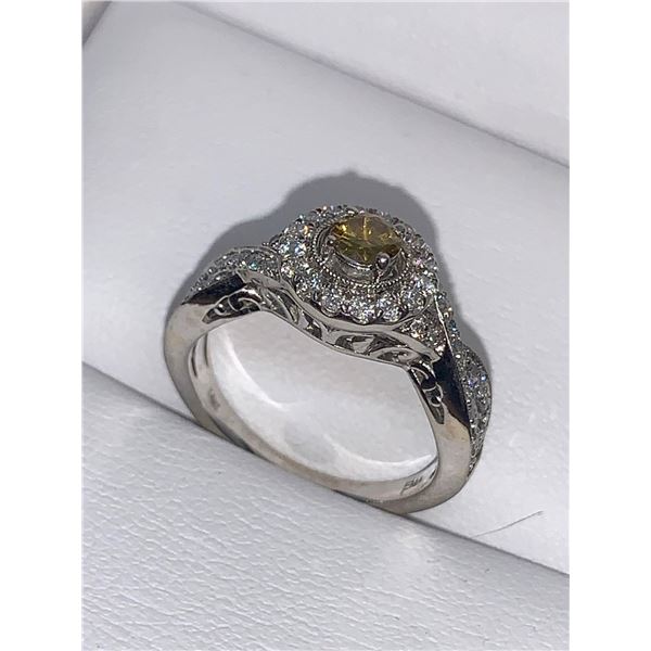 Ladies 14K Gold 1.04 TW Carat Round Cut Diamond Ring Appraised $18,200.00