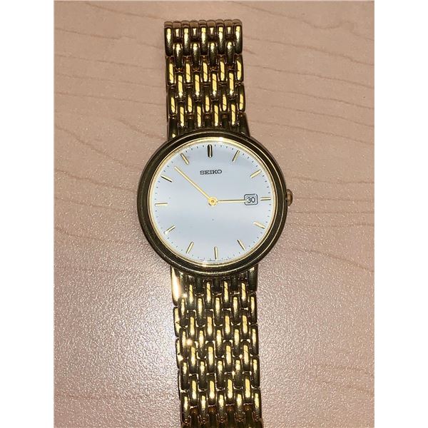 Seiko Mens Date Faced Wrist Watch - theft recovered