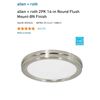 Image 1 : Allen & Roth 2pk 14in Round Flush Mount Brushed Nickel Finish