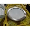 Image 2 : Allen & Roth 2pk 14in Round Flush Mount Brushed Nickel Finish