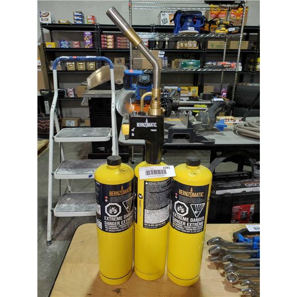Bernzomatic Propane (3 x 400g) with torch