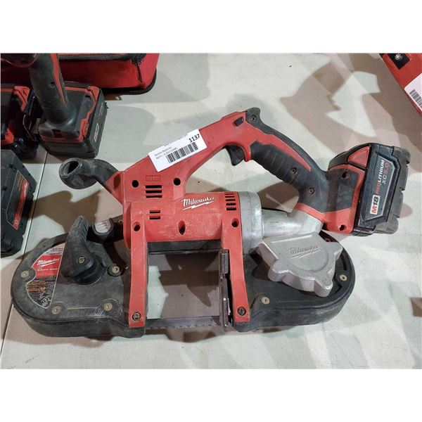 Milwaukee M18 Red Lithium XC 5.0 Band Saw with battery