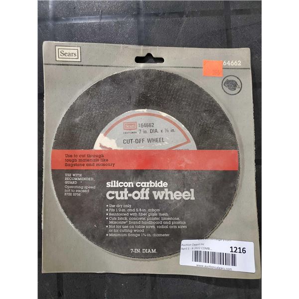 Silcon Carbide Cut-Off Wheel (fits 1/2in and 5/8in arbors)