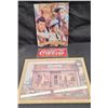 Image 1 : 22X18" UNCLE JOE TRADING POST PRINT AND CCC LISCENSE PLATE AND METAL SIGN "THE MEN OF MAY BERRY"
