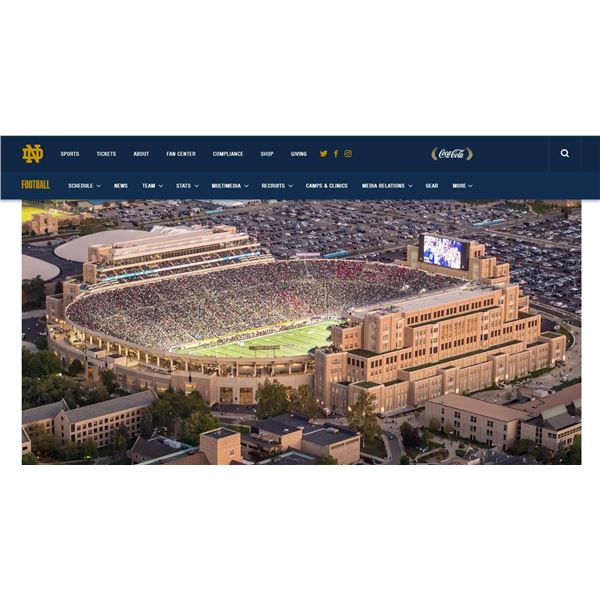 University of Notre Dame Football Game Experience