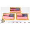 Image 1 : #350 LOT OF 3 AMERICAN PATRIOTIC FLAG INSIGNIA