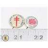 Image 1 : #435  OF 2 VINTAGE PIN BUTTONS SALVATIONS ARMY