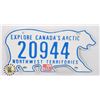 Image 1 : #875 NORTHWEST TERRITORIES CANADA 1988 LICENSE PLATE