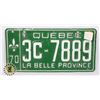 Image 1 : #882  QUEBEC 1970 LICENSE PLATE 3C-7889