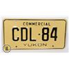 Image 1 : #888 YUKON COMMERCIAL CDL-84 LICENSE PLATE