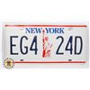 Image 1 : #906  U.S.A. LICENCE PLATE NEW YORK EG4 24D