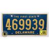 Image 1 : #913   U.S.A. LICENCE PLATE DELAWARE