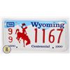 Image 1 : #928 U.S.A. LICENCE PLATE WYOMING