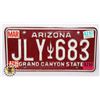 Image 1 : #929  U.S.A. LICENCE PLATE  ARIZONA