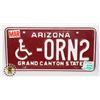 Image 1 : #930  U.S.A. LICENCE PLATE ARIZONA