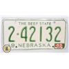 Image 1 : #938  U.S.A. LICENCE PLATE NEBRASKA BEEF