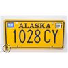 Image 1 : #948 U.S.A. LICENCE PLATE ALASKA 2007 1028CY