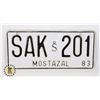 Image 1 : #969  LICENCE PLATE CHILE MOSTAZAL 1983 SAK