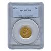 Certified $3 Gold 1874 VF35 PCGS