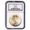 Certified Peace Silver Dollar 1923 MS65 NGC
