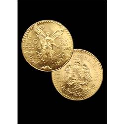 Mexican 50 Gold Peso Centenarios (1.2057 oz of Pu)