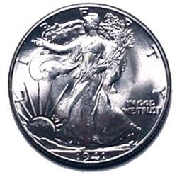 Brilliant Unc Walking Liberty Half MS-62  5 coins