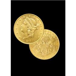 US ASSET SEIZURE AUCTION-Common Date Liberty $20 U