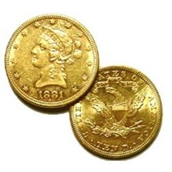 $10.00 Liberty Gold - AU Condition-  1880-1907-