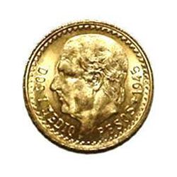 2  1/2 Peso Gold From Mexico - Uncirculated Condit