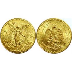 50 Peso Gold From Mexico - Uncirculated Condition