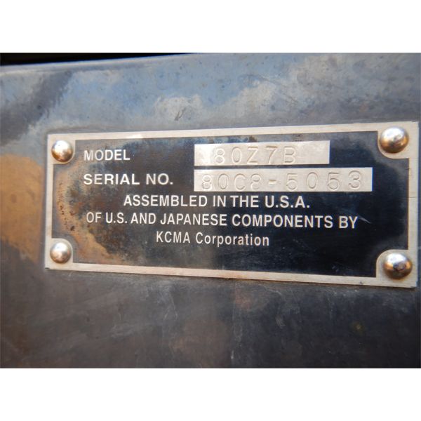 2017 KAWASAKI 80Z7B Wheel Loader - J.M. Wood Auction Company, Inc.