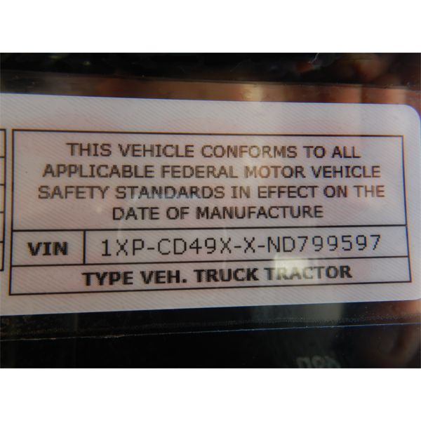 2022 PETERBILT 567 Day Cab Truck - J.M. Wood Auction Company, Inc.