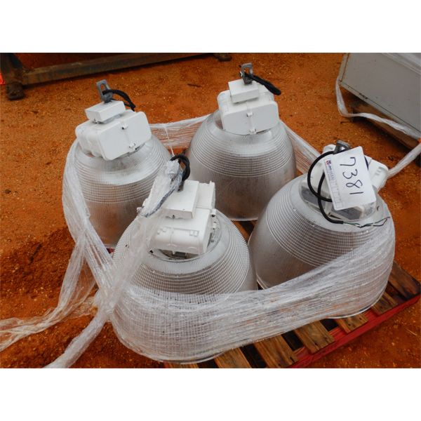 (4) HALOGEN WAREHOUSE LIGHT FIXTURES