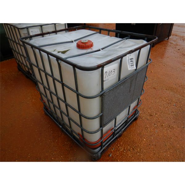 250 GAL PLASTIC STORAGE TANK W/ CAGE Storage Tank