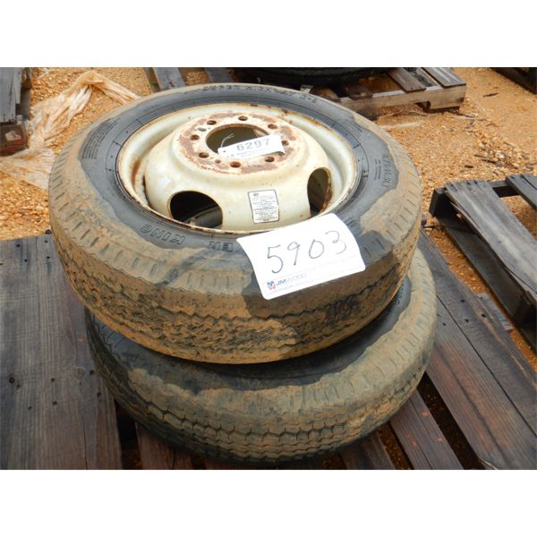 (2) 8.75-16.5LT TIRES & RIMS (A-2)