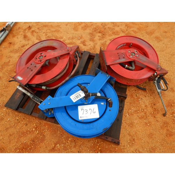 (3) HOSE REELS W/HOSE (B-9)