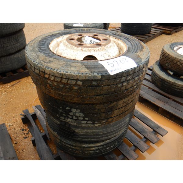 (4) 225/70R19.5 TIRES & RIMS (A-2)