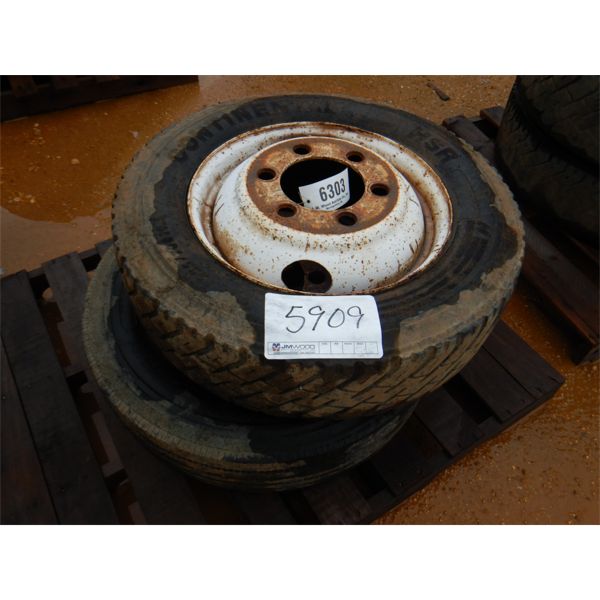 (2) 225/70R19.5 TIRES & RIMS (A-2)