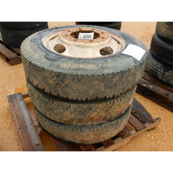 (3) 245/75R22.5 TIRES & RIMS (A-2)