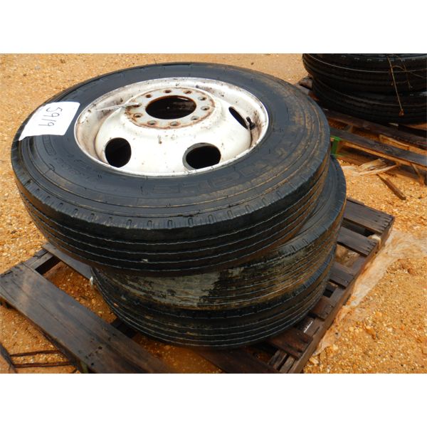 (3) 8R16.5 TIRES & RIMS (A-2)