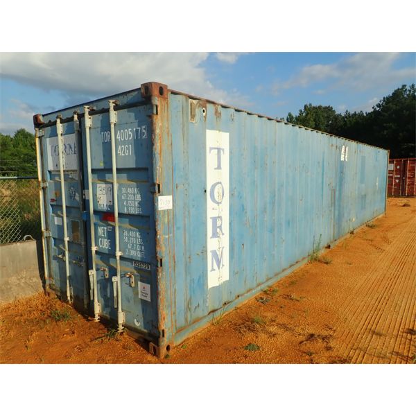 40' STEEL SHIPPING CONTAINER (B-7) - J.M. Wood Auction Company, Inc.