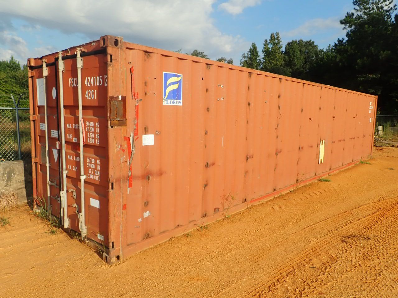 40' STEEL SHIPPING CONTAINER (B-7) - J.M. Wood Auction Company, Inc.